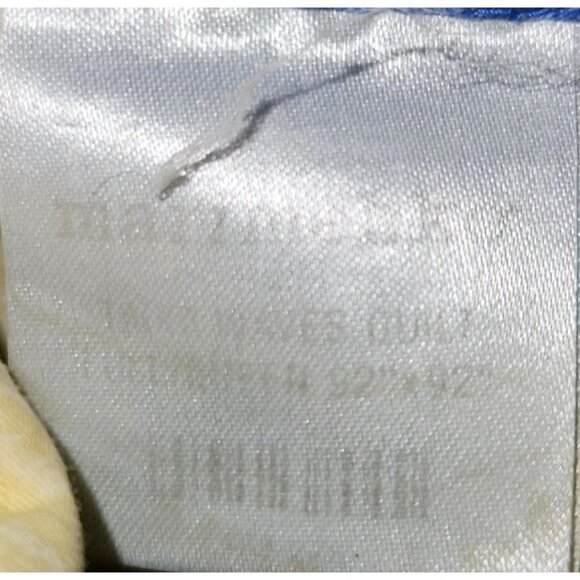 Vintage Crate & Barrel 92x92 Cotton Quilted Blanket Blue/Yellow Ocean Vibe READ - Picture 2 of 4